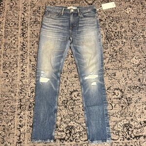 Men's Blue Distressed Hudson slim pants Jeans